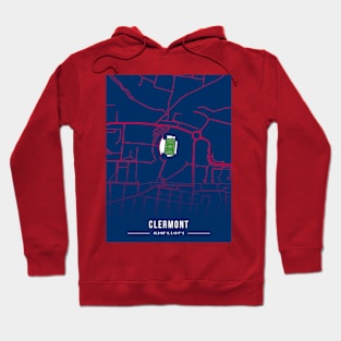 Stade Gabriel-Montpied Map Design Hoodie